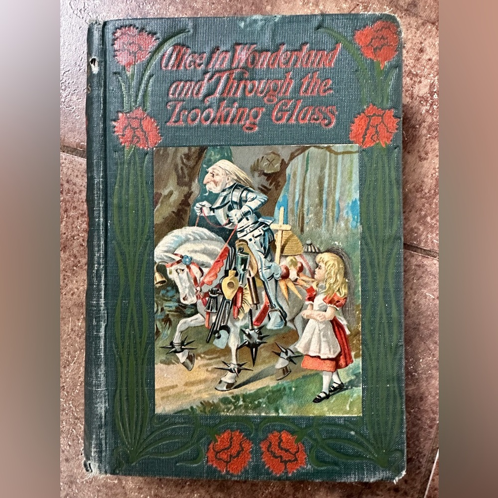 Antique Alice’s Adventures in Wonderland Through the Looking Glass Hurst and Co